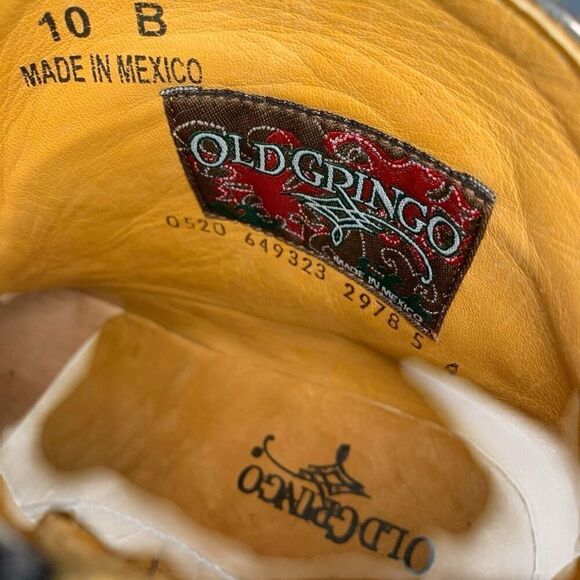 Old Gringo Bianca Leopard Boot 5" Gold Embellished Western Ankle Snip Toe 10 - Picture 10 of 10